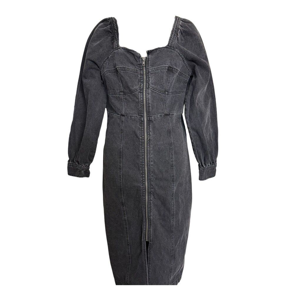 Elegant Black Midi Dress - Picture 5 of 9